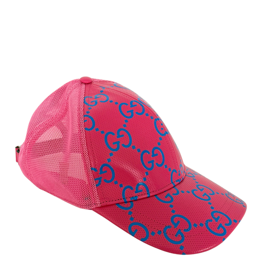 Gucci GG Cap Monogram Pink Blau / sehr gut Gucci