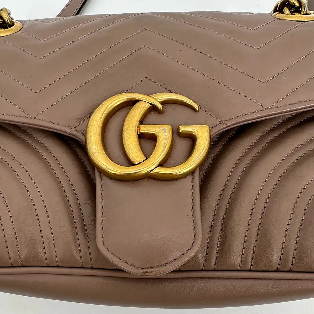 Gucci GG Marmont Small nude /beige Handtasche / akzeptabel Gucci