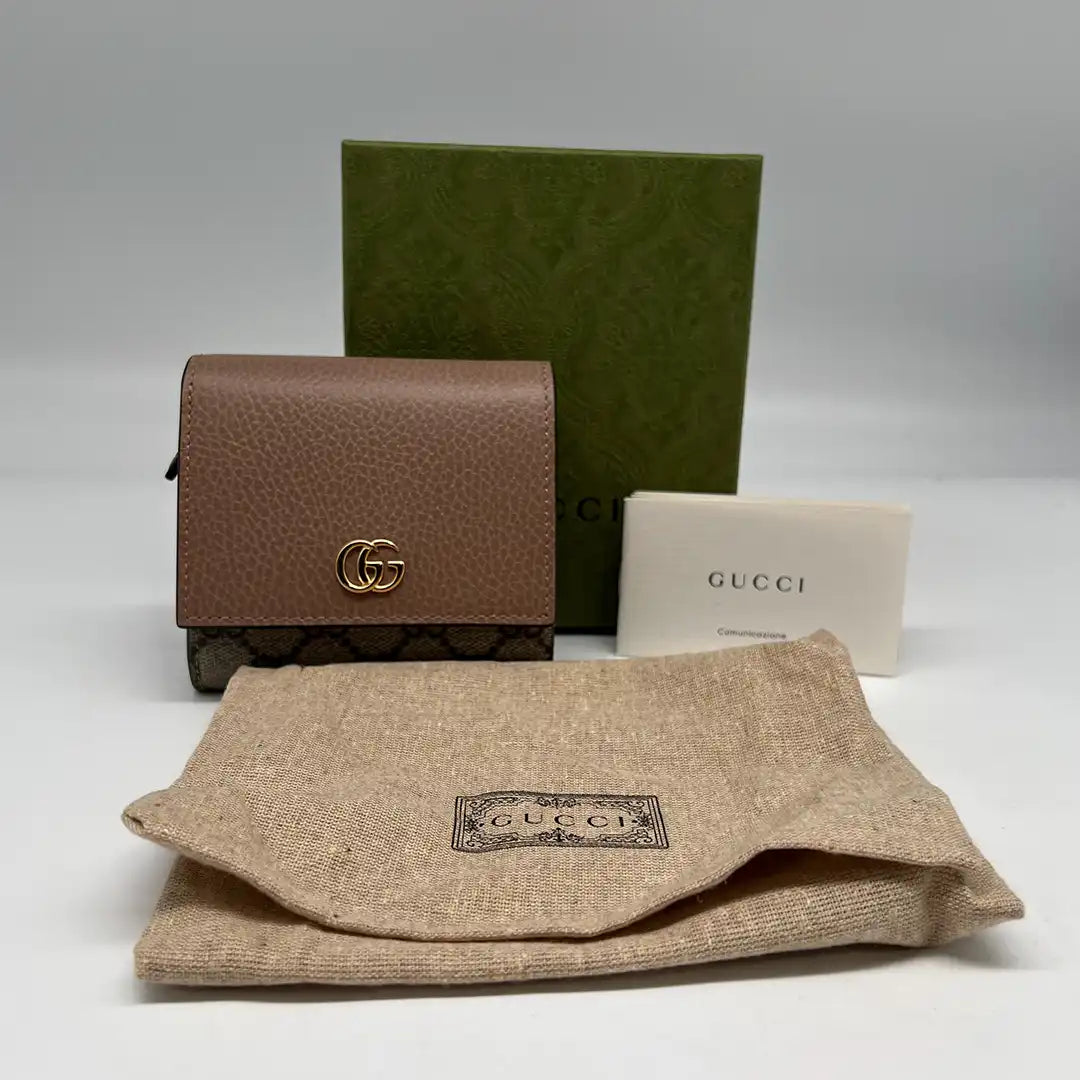 Gucci GG Supreme Leder Double G Geldbörse 598587 / NEU Gucci