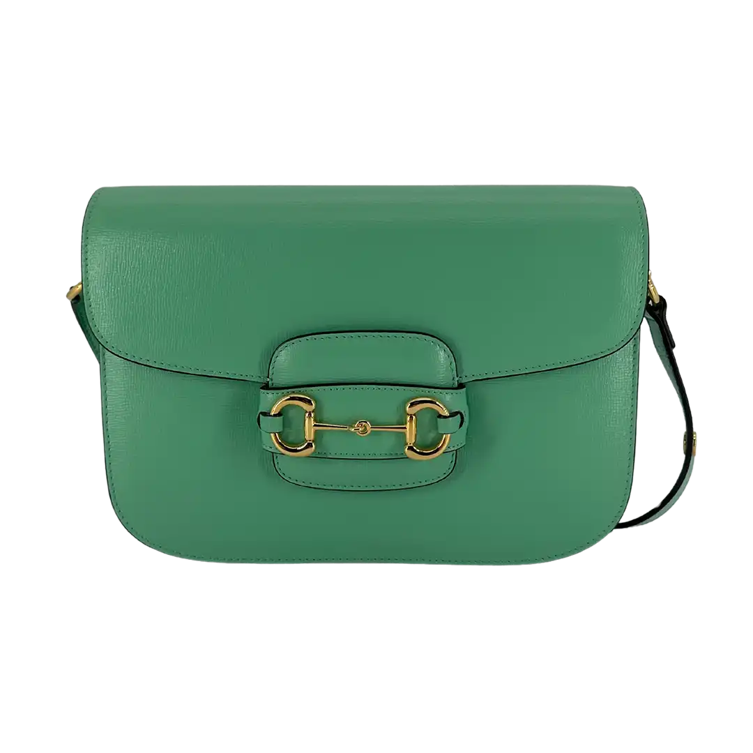Gucci 1955 Schultertasche Horsebit grün / sehr gut Gucci
