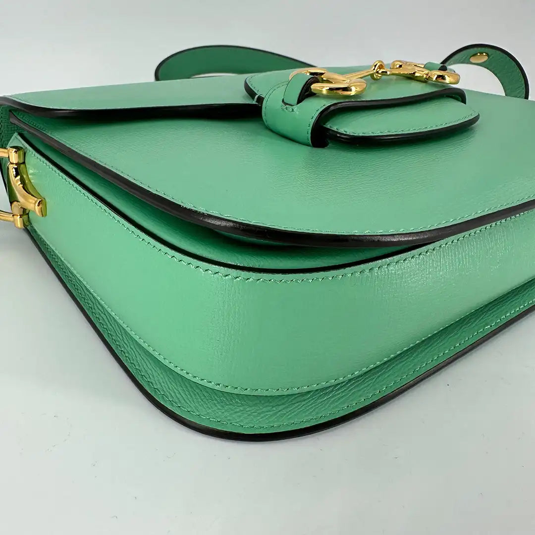 Gucci 1955 Schultertasche Horsebit grün / sehr gut Gucci