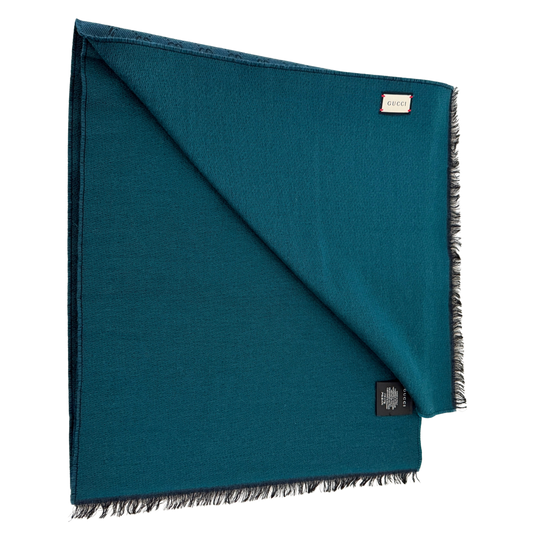 Gucci Schal aus Wolle Türkis / sehr gut Gucci