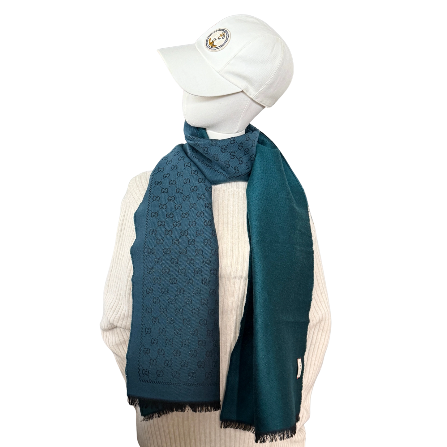 Gucci Schal aus Wolle Türkis / sehr gut Gucci