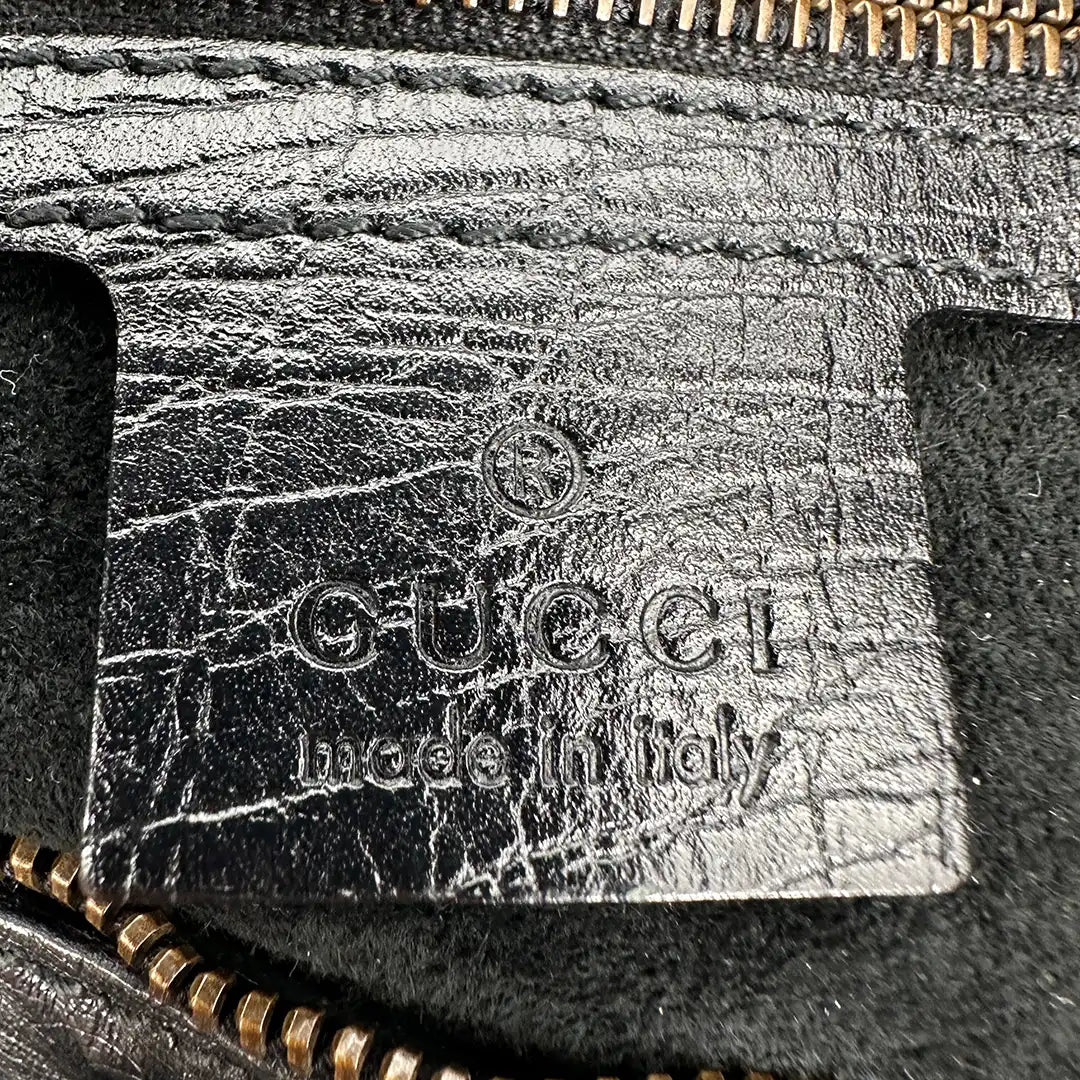 Gucci Horsebit Hobo Bag Ostrich Straußenleder schwarz / neuwertig Gucci