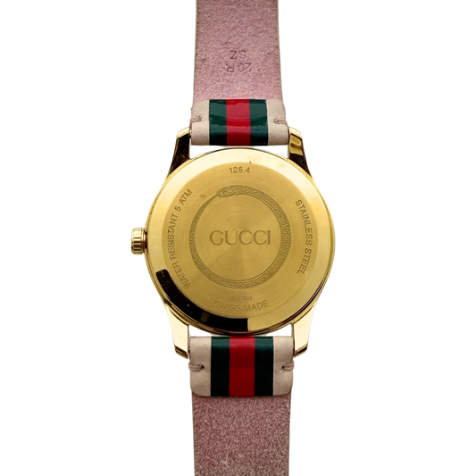 Gucci G-Timeless Unisex-Uhr (Modell YA1264077) Rosa / gut Gucci