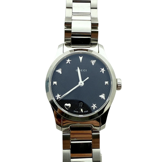 Gucci G-Timeless Damen-Uhr (Modell YA126573) Silber / sehr gut Gucci