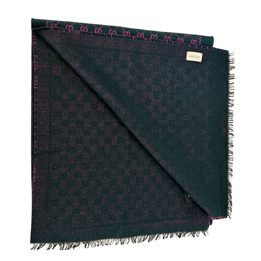 Gucci Schal aus Wolle Dunkelgrün / neuwertig Gucci