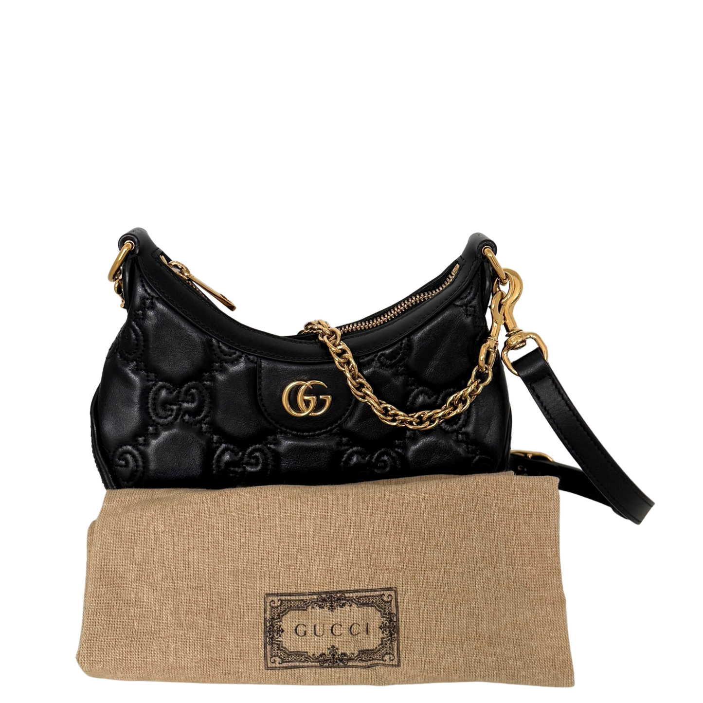 Gucci GG Marmont Half Moon Mini Bag Schwarz / sehr gut Gucci