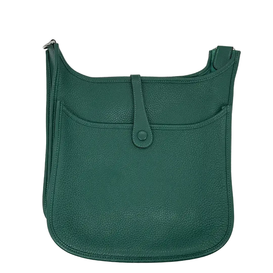 Hermès Evelyne 29 Taurillon Clemence Leder Malachite Paladium 2013/ sehr gut Hermès