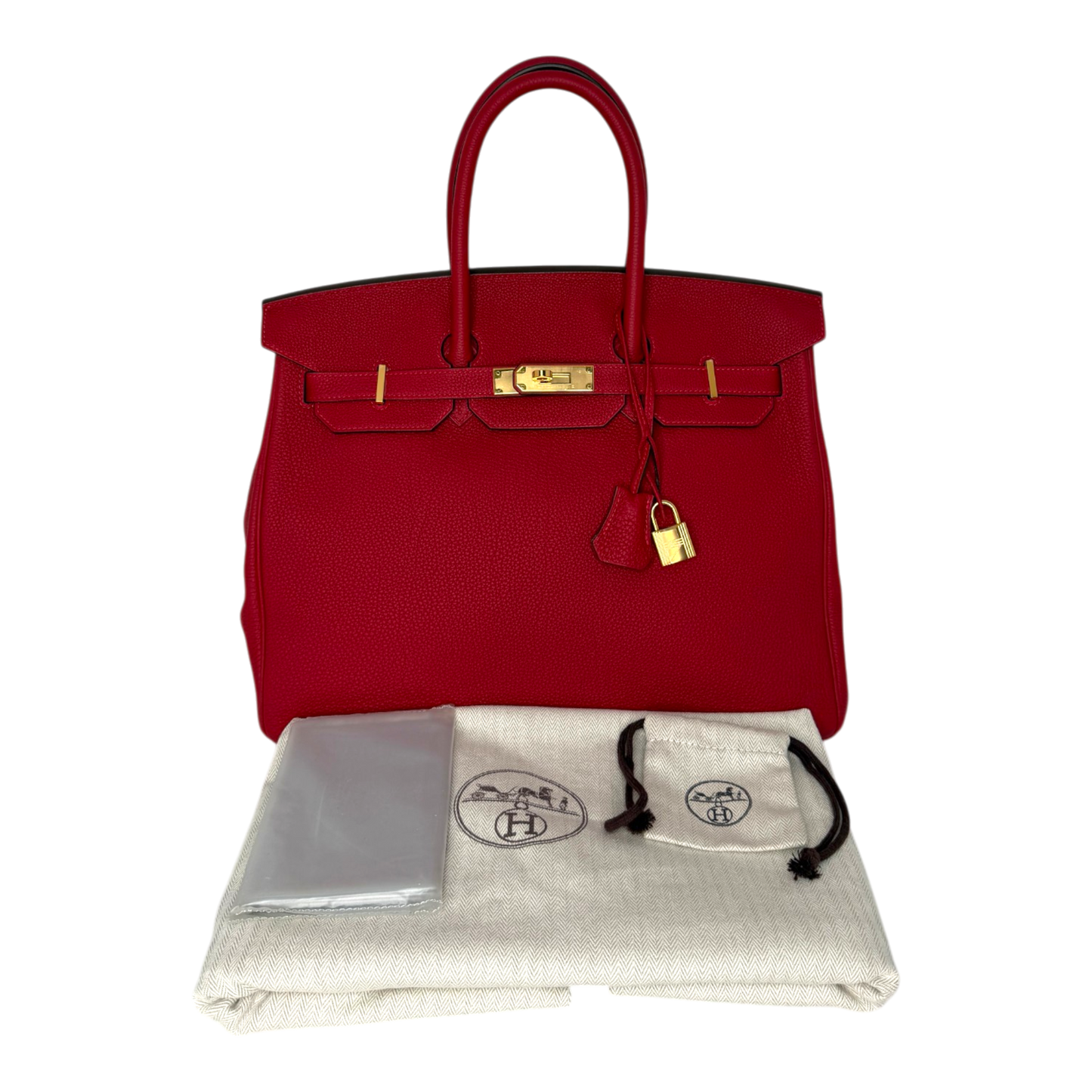Hermès Birkin Bag 35 Togo Leder Rouge Vif goldene Hardware 2020 Hermès