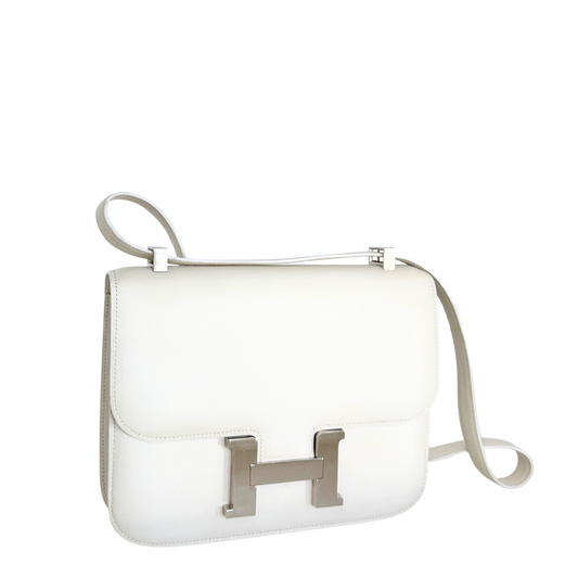 Hermès Constance 24 Vintage Evercolor Leder Weiß / gut Hermès