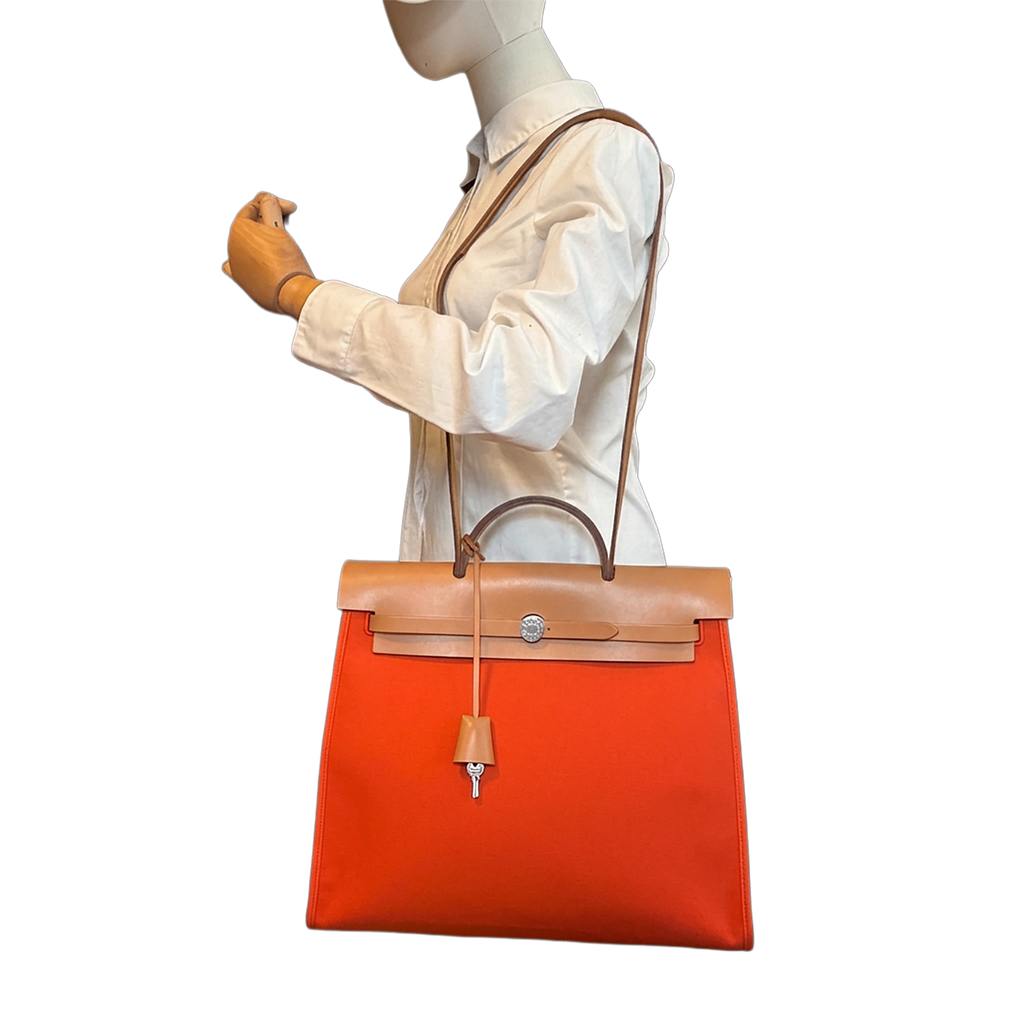 Hermès Herbag Zip 39 Palladium Hardware Orange / gut Hermès