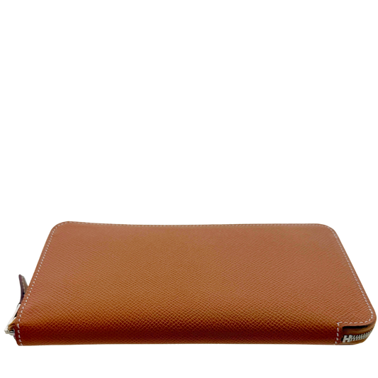 Hermès Silk'In Classique Brieftasche Epsom Leder braun Fullset / neuwertig Hermès