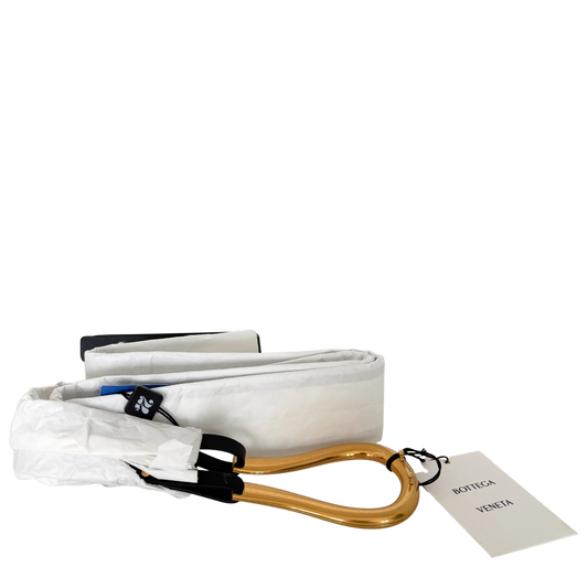 Bottega Veneta Horsebit Ledergürtel Schwarz Größe L / neuwertig Echtheitscheck