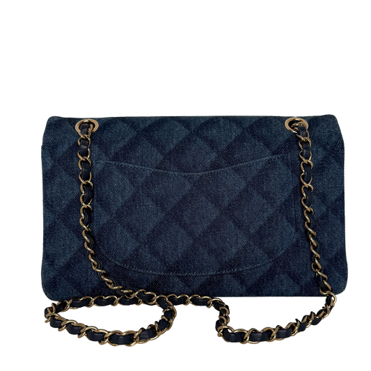 Chanel Timeless Double Flapbag Medium Denim blau 2022 / neuwertig Chanel