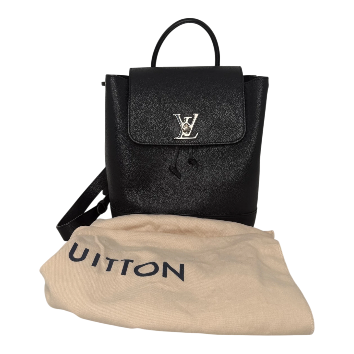 Louis Vuitton Lockme Lederrucksack schwarz silber / sehr gut Louis Vuitton