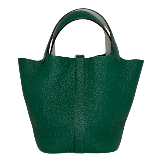 Hermès Picotin 18 Taurillon Clémence Vert Moyen Vert Peppermint 2025 Hermès
