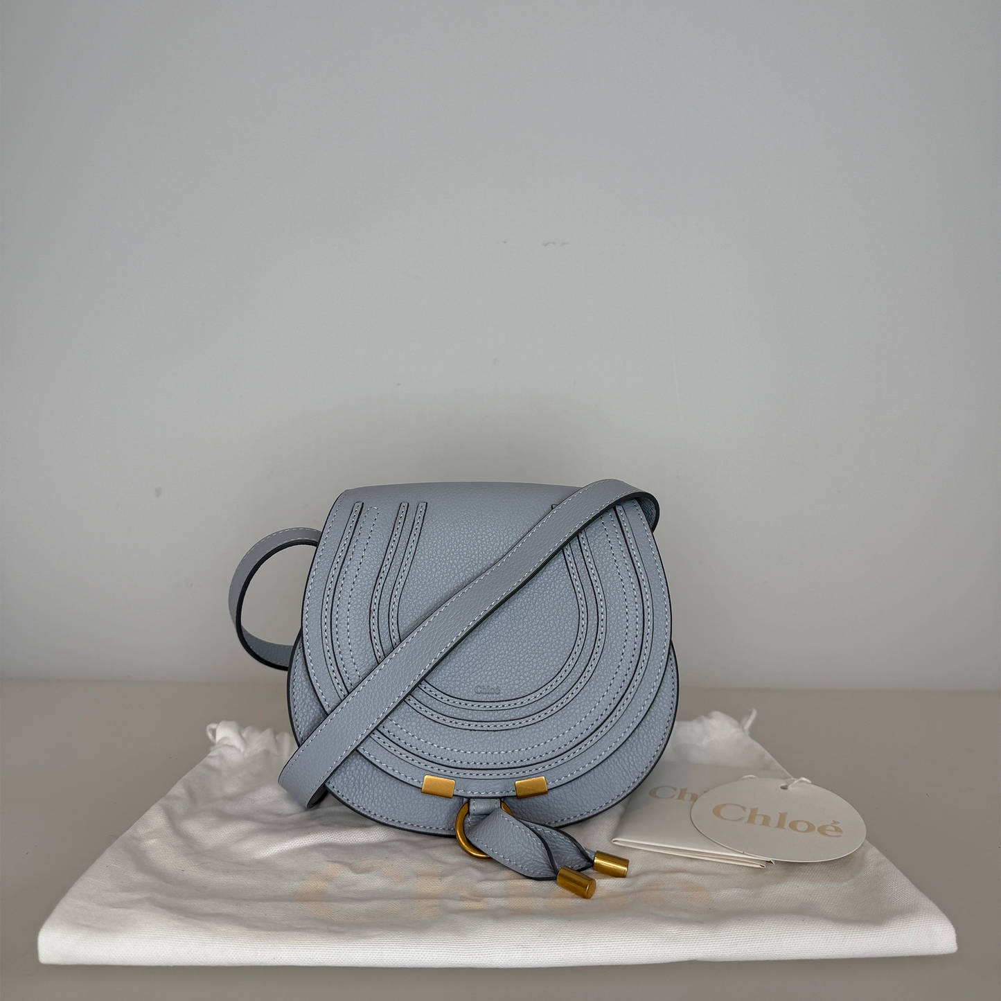Chloé Mini Marcie Cloudy Blue Kalbsleder / neuwertig Chloé