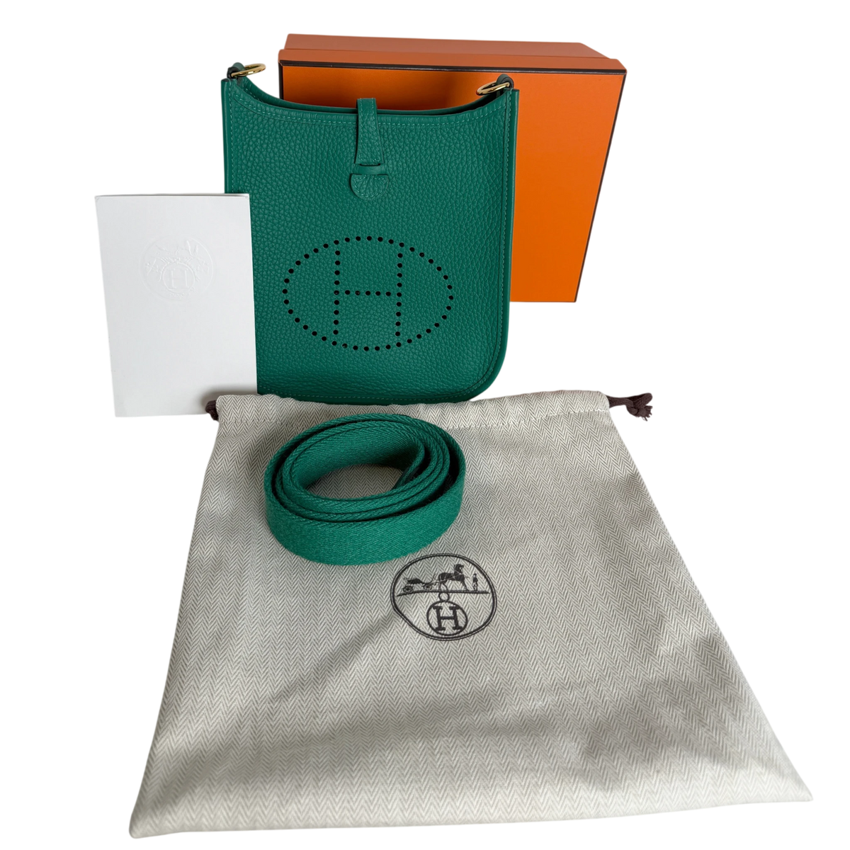 Hermès Evelyne 16 TPM Amazone Taurillon Clémence Vert Vertigo Gold