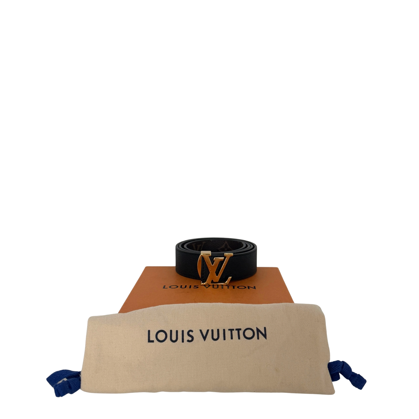 Louis Vuitton LV Initiales Wendegürtel 75cm Schwarz / gut Louis Vuitton