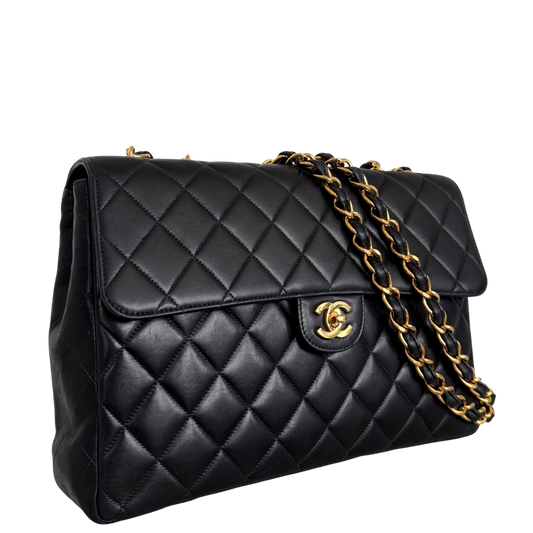 Chanel Timeless Jumbo Single Flap Bag Schwarz / sehr gut