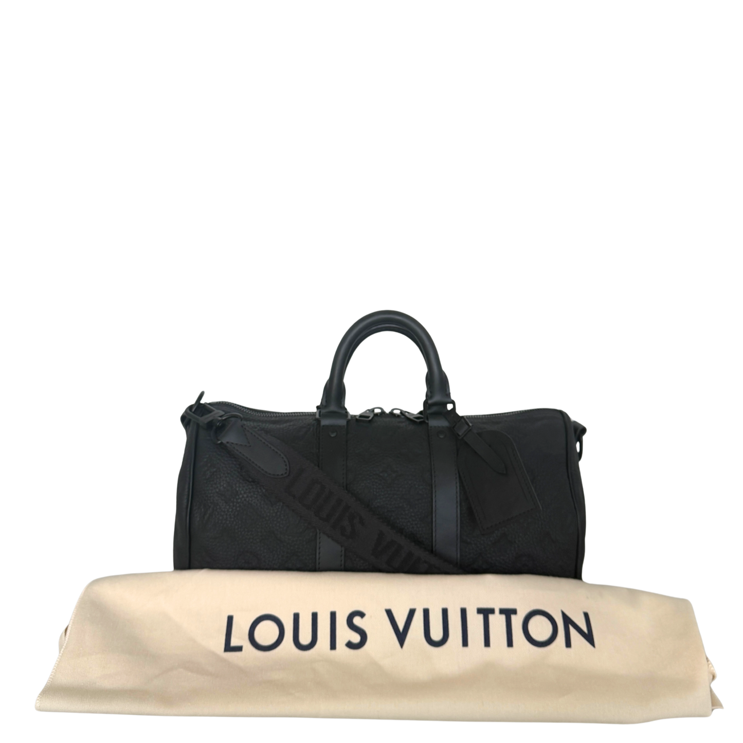 Louis Vuitton Keepall 35 mit Schulterriemen M22765 Schwarz / neuwertig Louis Vuitton