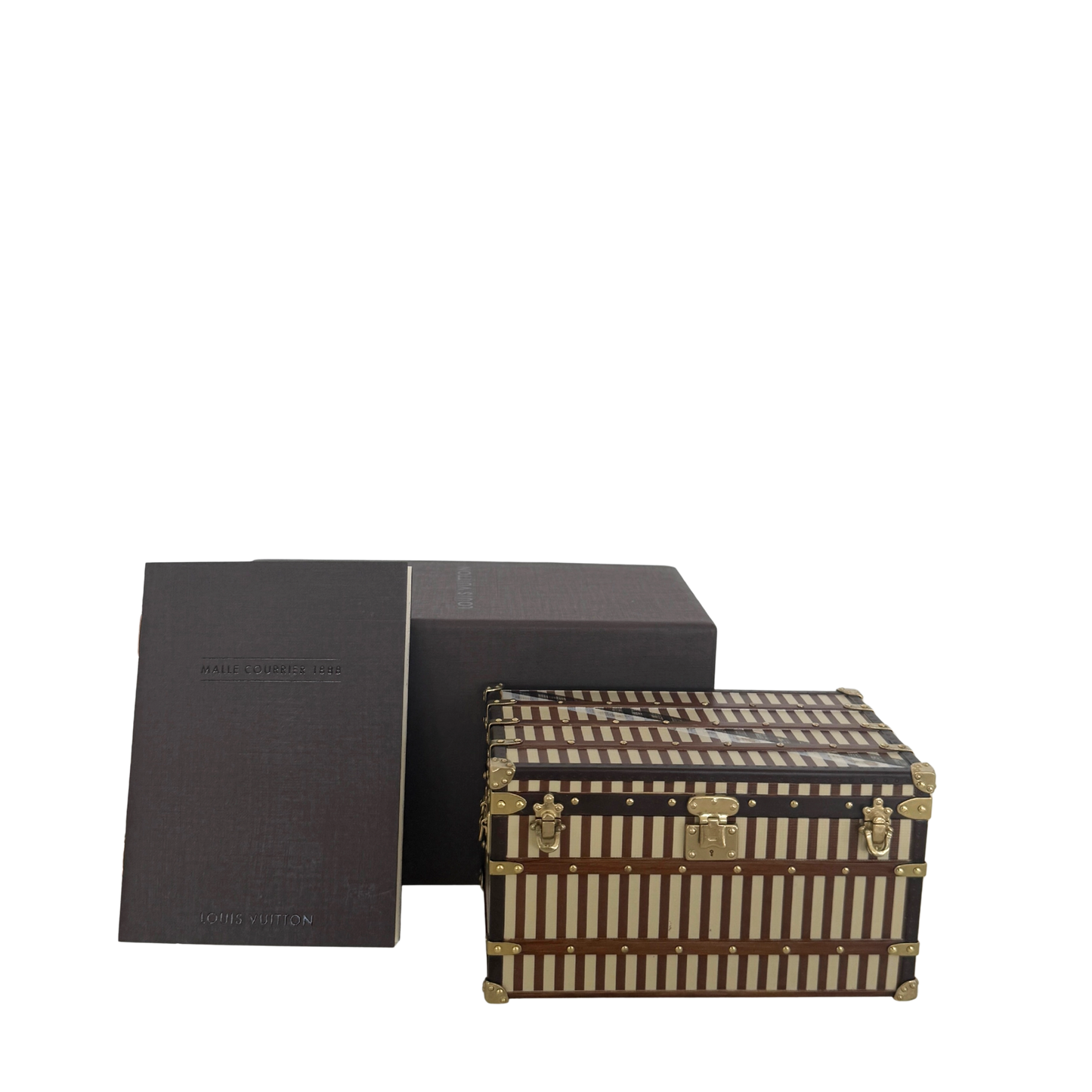Louis Vuitton Malle Courrier 1888 Trunk Briefbeschwerer Braun M99729 / sehr gut Louis Vuitton