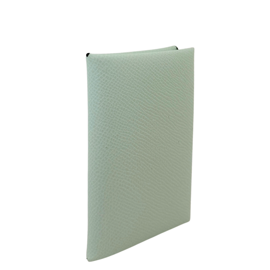 Hermès Kartenetui Calvi Duo Compact Vert Peppermint Fullset / neuwertig Hermès