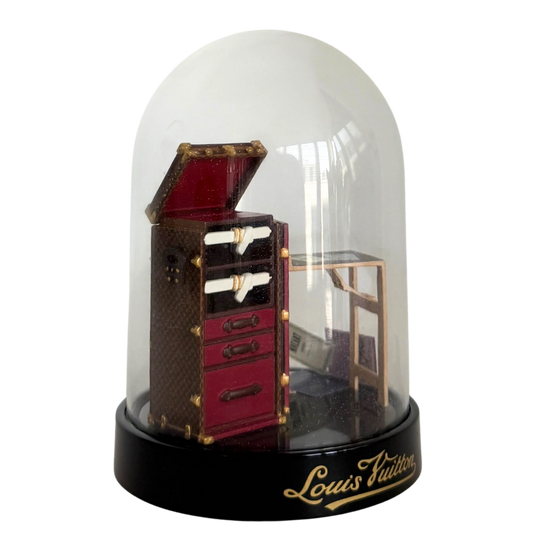 Louis Vuitton Schneekugel Stokowsi Trunk Desk Schwarz / sehr gut Louis Vuitton