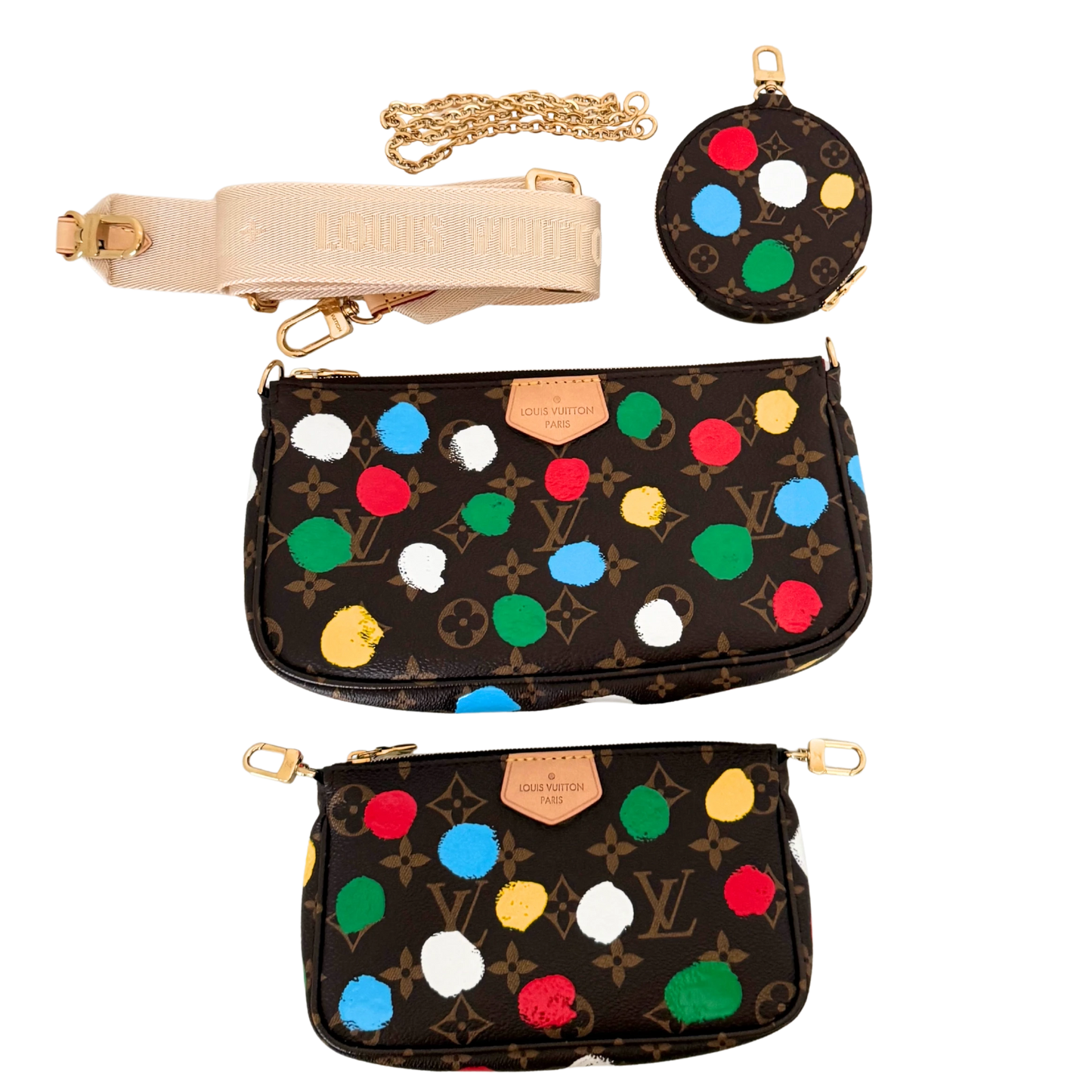 Louis Vuitton x Yayoi Kusama Multi Pochette Accessoires Monogram Multicolor / neuwertig Louis Vuitton