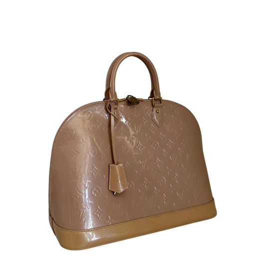Louis Vuitton Alma GM Vernis Leder Beige / sehr gut Louis Vuitton