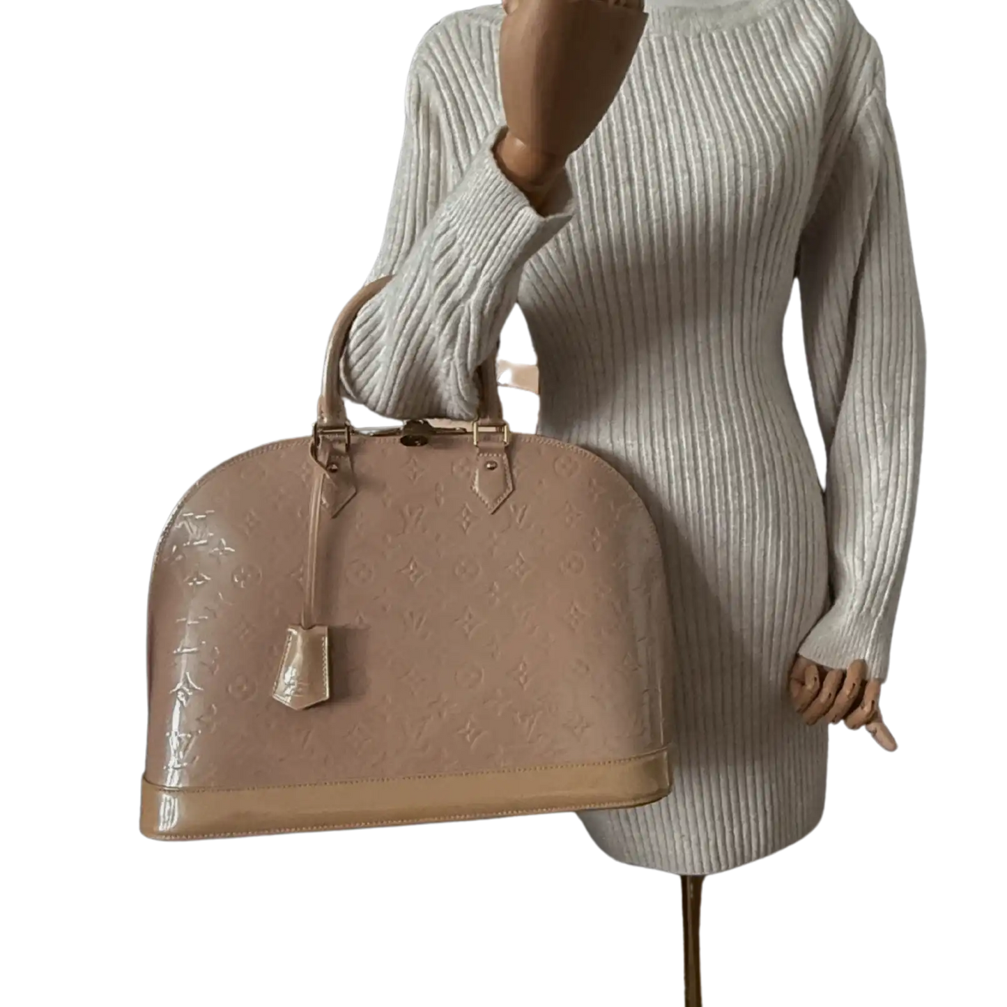 Louis Vuitton Alma GM Vernis Leder Beige / sehr gut Louis Vuitton