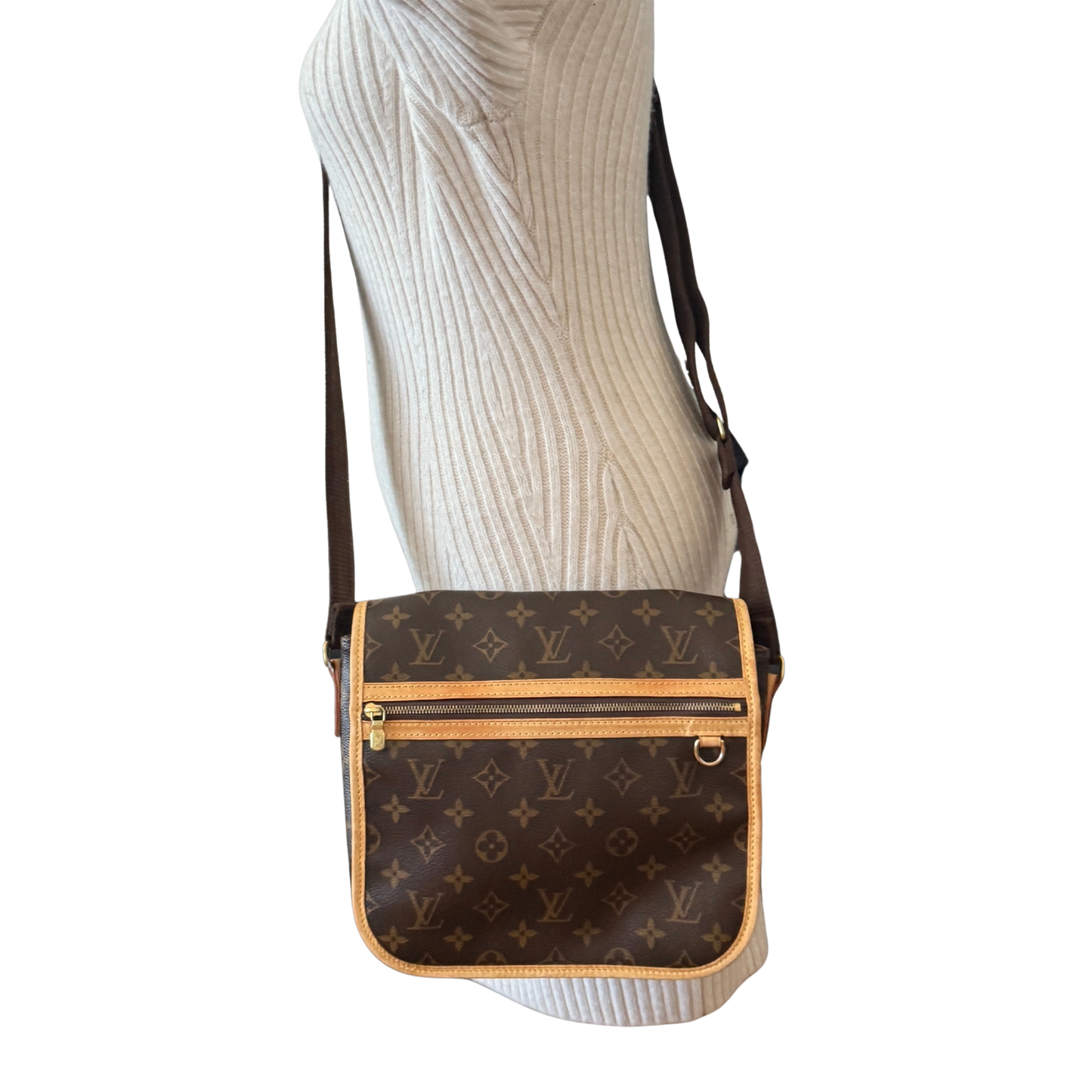 Louis Vuitton Monogram Messenger Tasche Bosphore PM Braun / gut Louis Vuitton