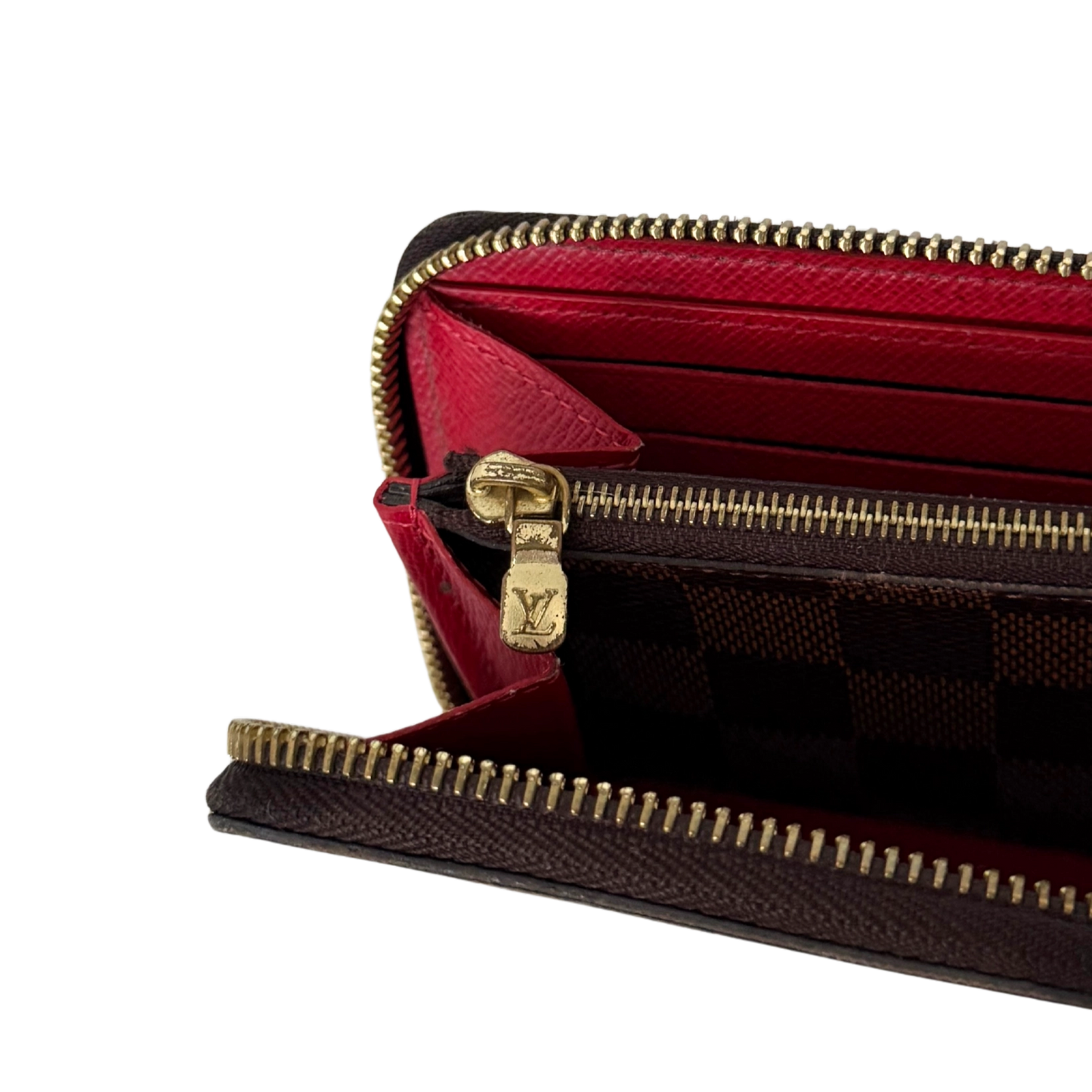 Louis Vuitton Clémence Geldbörse in Damier Ebene N60534 Braun / gut Louis Vuitton