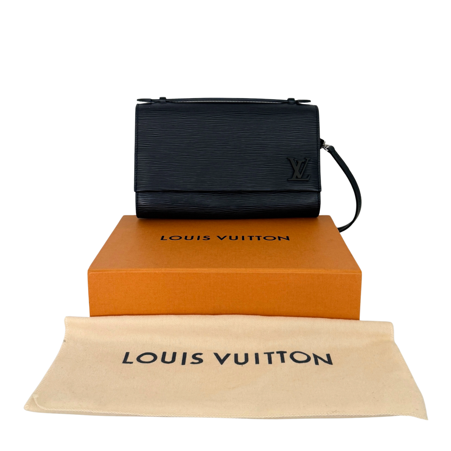 Louis Vuitton Cléry Umhängetasche aus Epi-Leder Schwarz / sehr gut Louis Vuitton