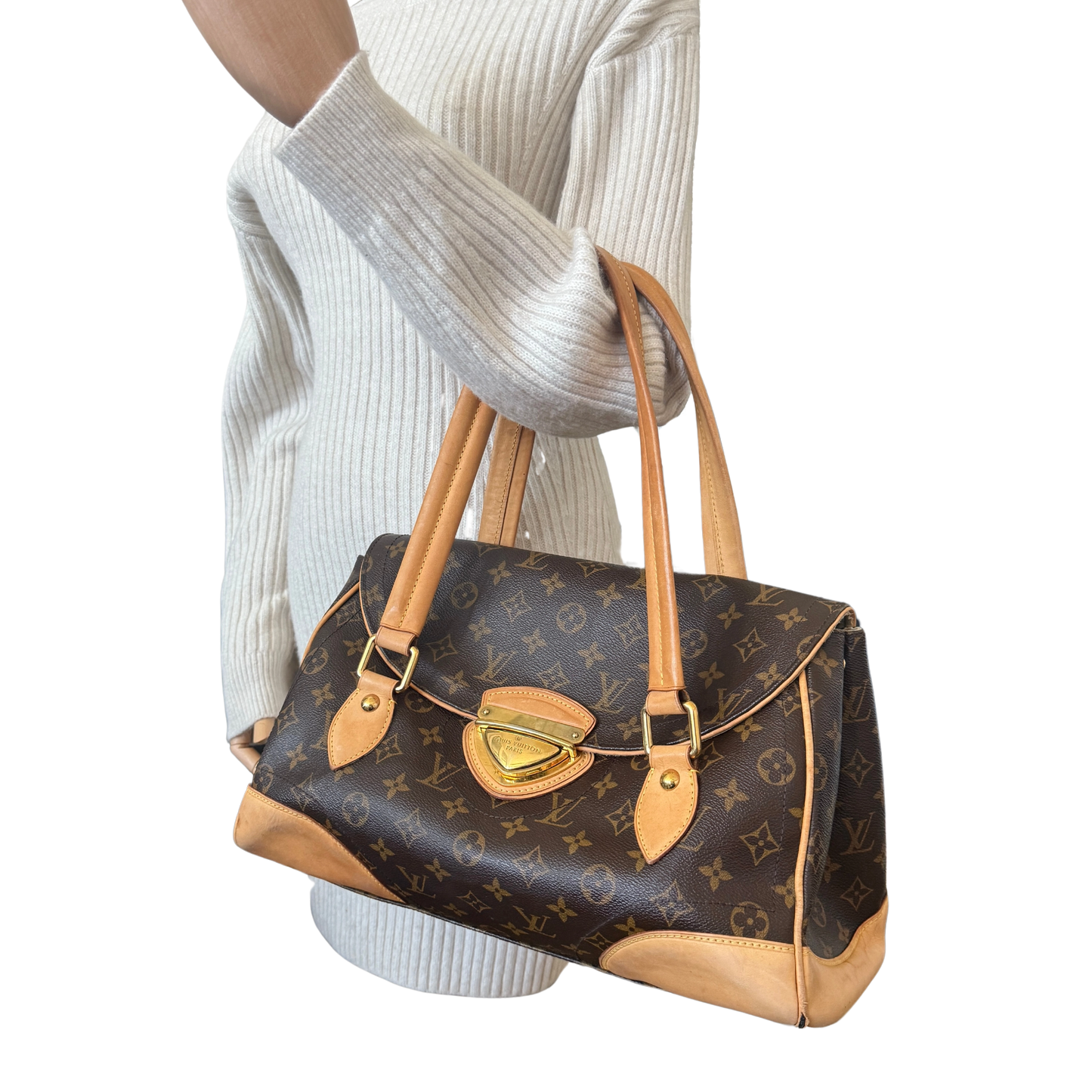 Louis Vuitton Monogram Beverly Tasche / akzeptabel Louis Vuitton