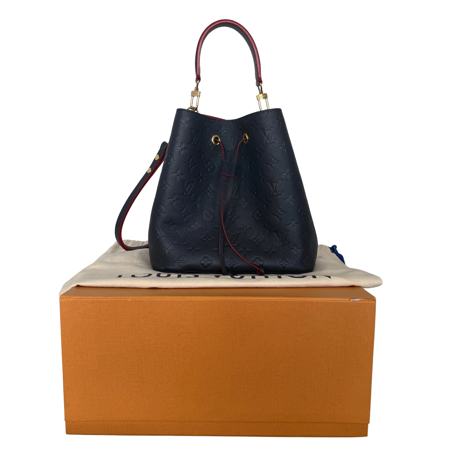 Louis Vuitton NéoNoé MM Marineblau Empreinte-Leder / sehr gut Louis Vuitton