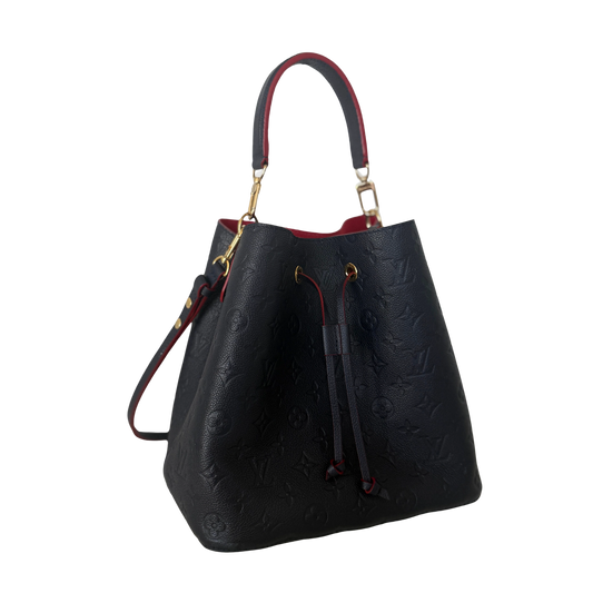 Louis Vuitton NéoNoé MM Marineblau Empreinte-Leder / sehr gut Louis Vuitton