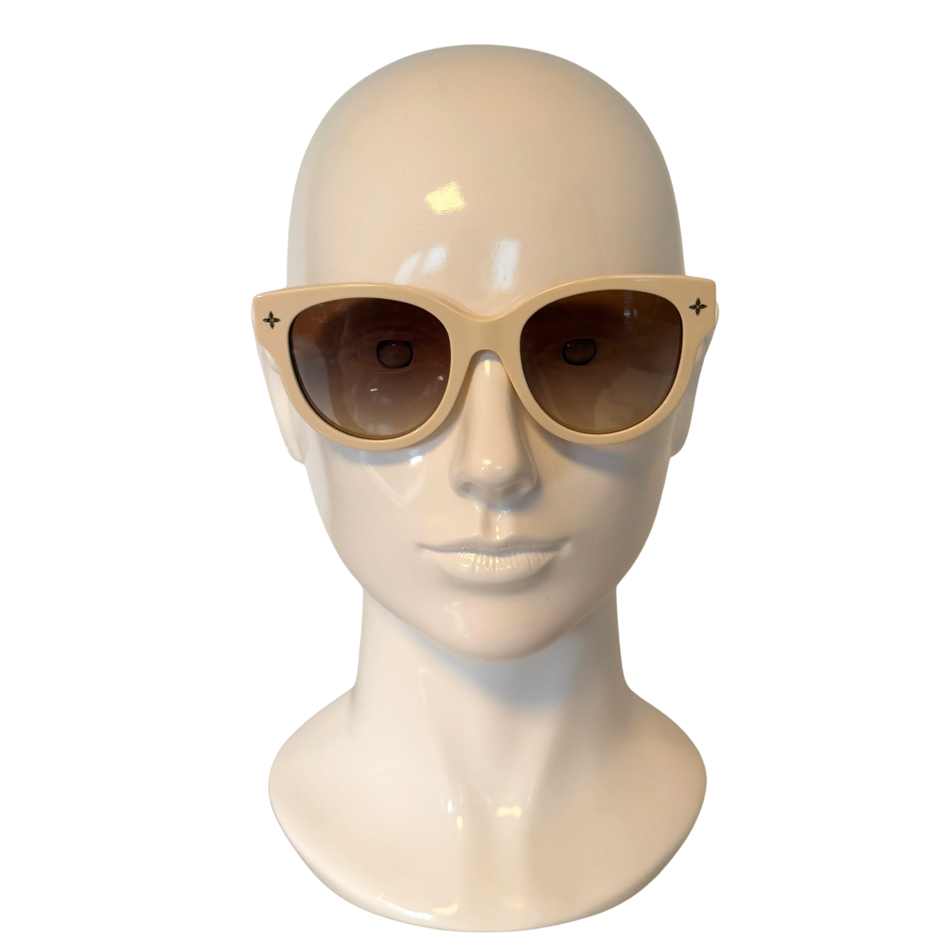 Louis Vuitton My Monogram Round Sonnenbrille Z1527W Beige / neuwertig Louis Vuitton