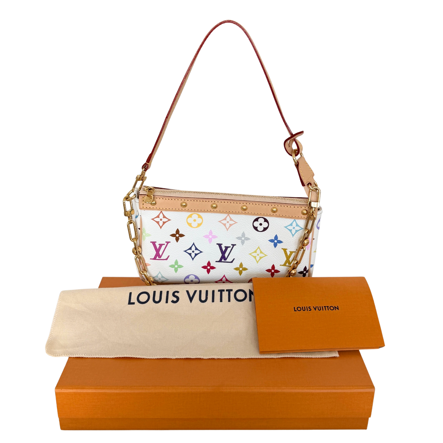 Louis Vuitton x Takashi Murakami Pochette Accessoires Other Monogram Canvas M13404 Multicolor Fullset / neuwertig Louis Vuitton