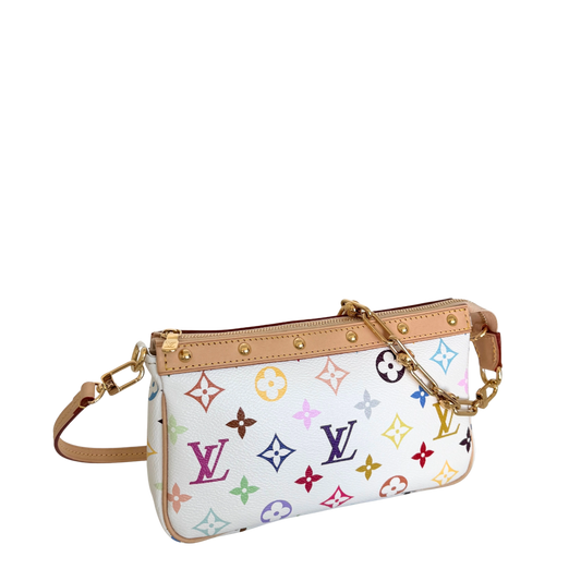 Louis Vuitton x Takashi Murakami Pochette Accessoires Other Monogram Canvas M13404 Multicolor Fullset / neuwertig Louis Vuitton
