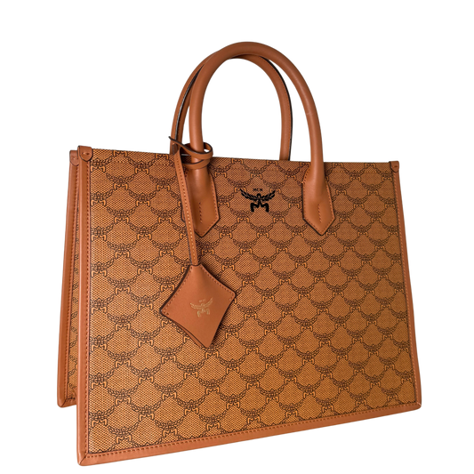 MCM Himmel Tote Bag in Lauretos-Canvas Cognac / neuwertig MCM