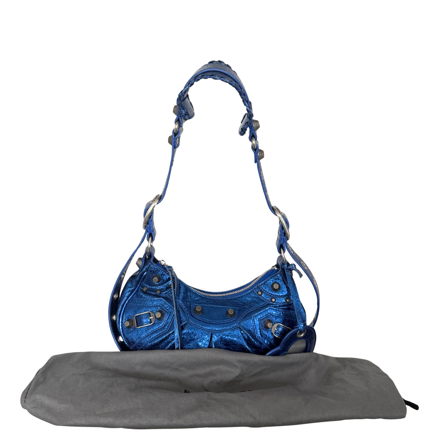 Balenciaga Le Cagole XS Metallic Blau / sehr gut Balenciaga