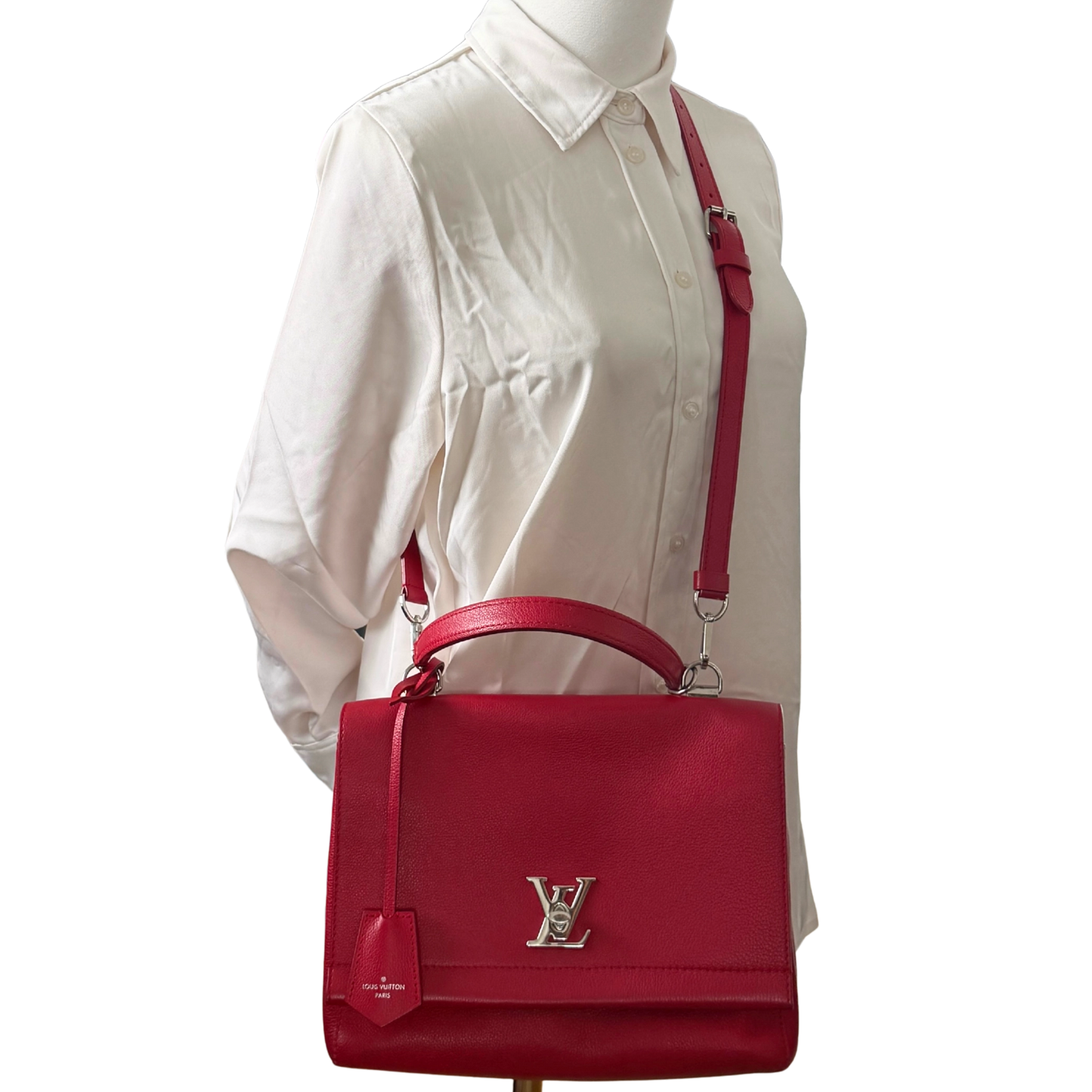 Louis Vuitton Lockme II Top Handle M42859 Rot / sehr gut Louis Vuitton