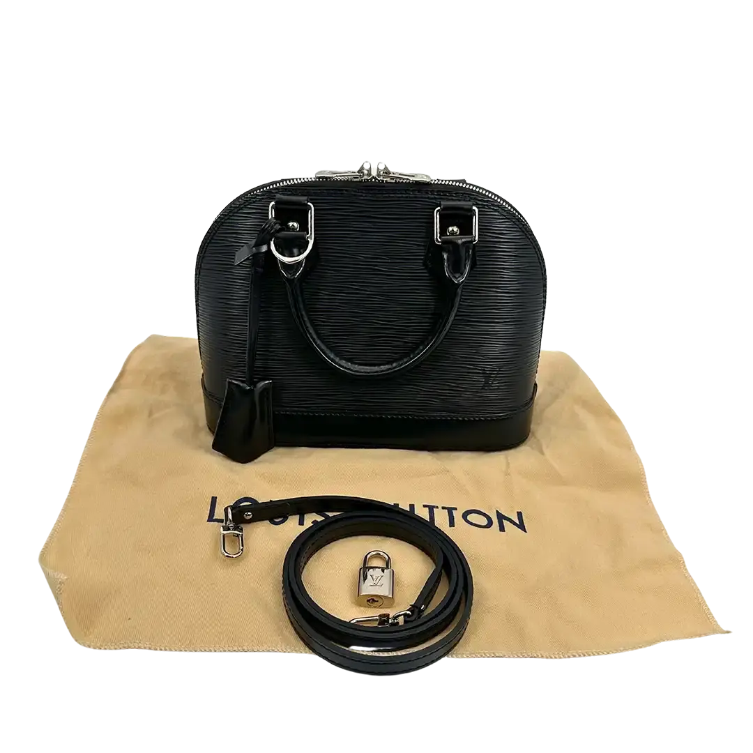 Louis Vuitton Alma BB Epi Leder schwarz / sehr gut Louis Vuitton