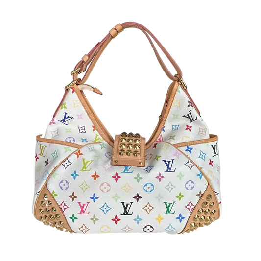 Louis Vuitton Chrissie Multicolor Weiss / sehr gut Louis Vuitton