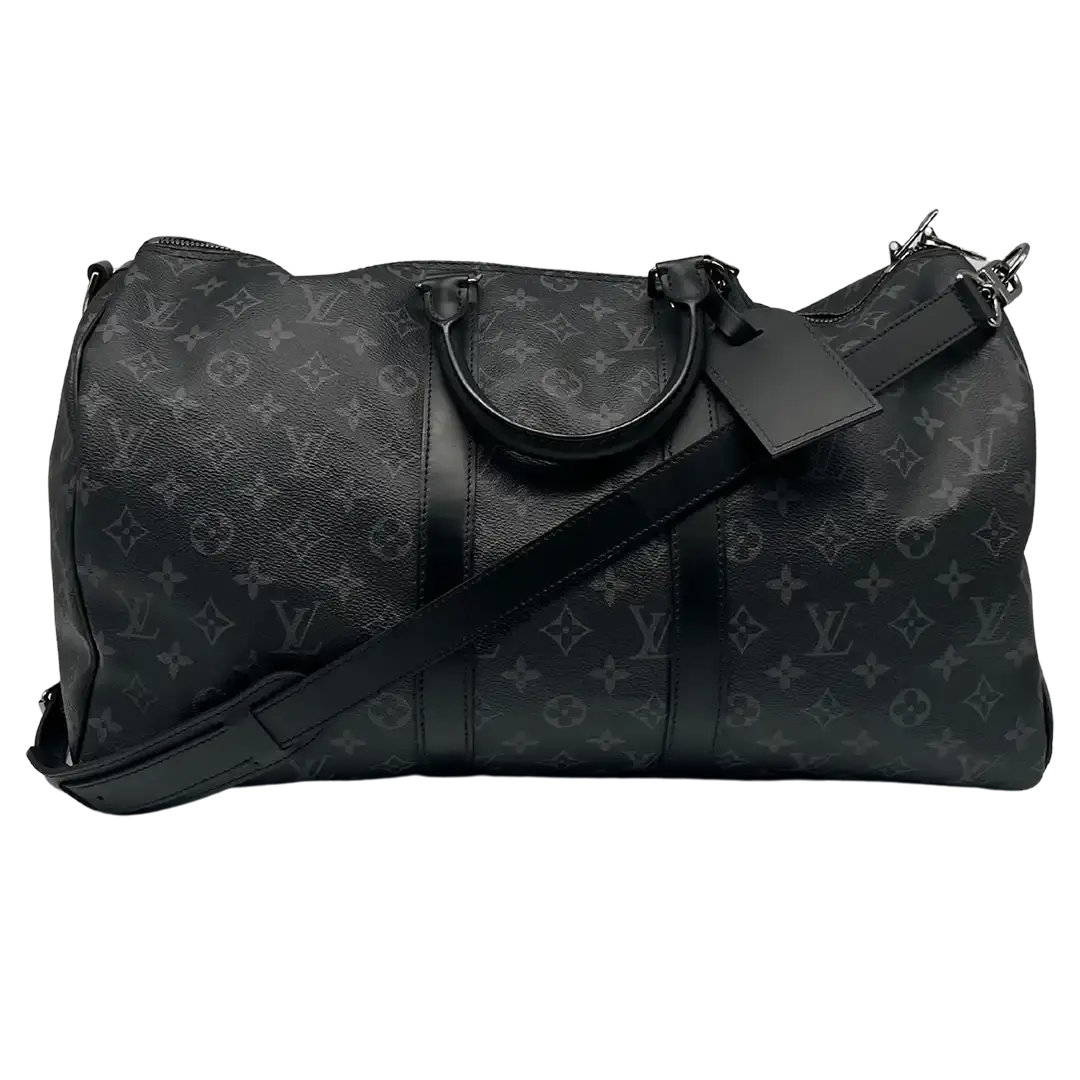 Louis Vuitton Keepall 45 mit Schulterriemen Monogram Eclipse sehr gut