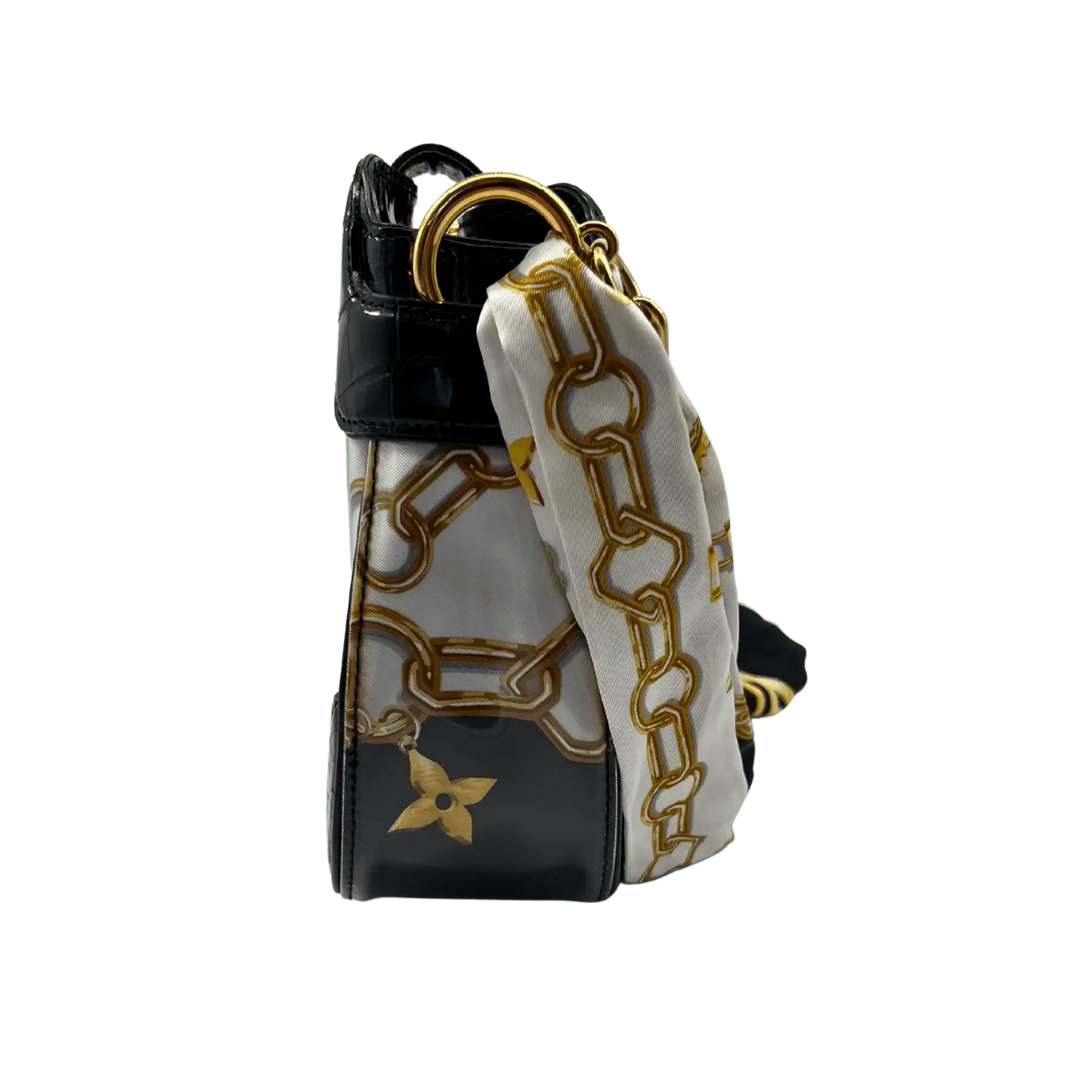 Louis Vuitton Limited Edition weißes Monogramm Charms Linda Alligator Trim Chains Tasche Echtheitscheck