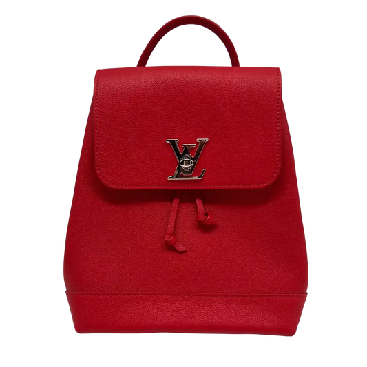 Louis Vuitton Lockme M41814 Lederrucksack Rot Silber / sehr gut Louis Vuitton