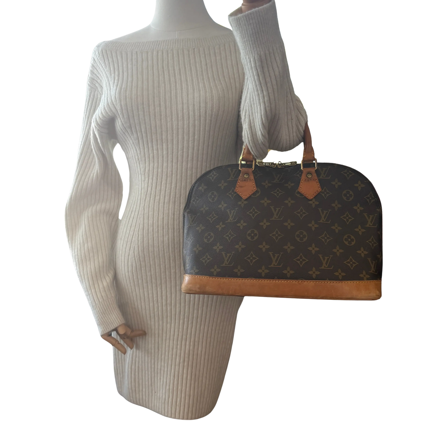 Louis Vuitton Monogram Alma PM Braun / akzeptabel Louis Vuitton